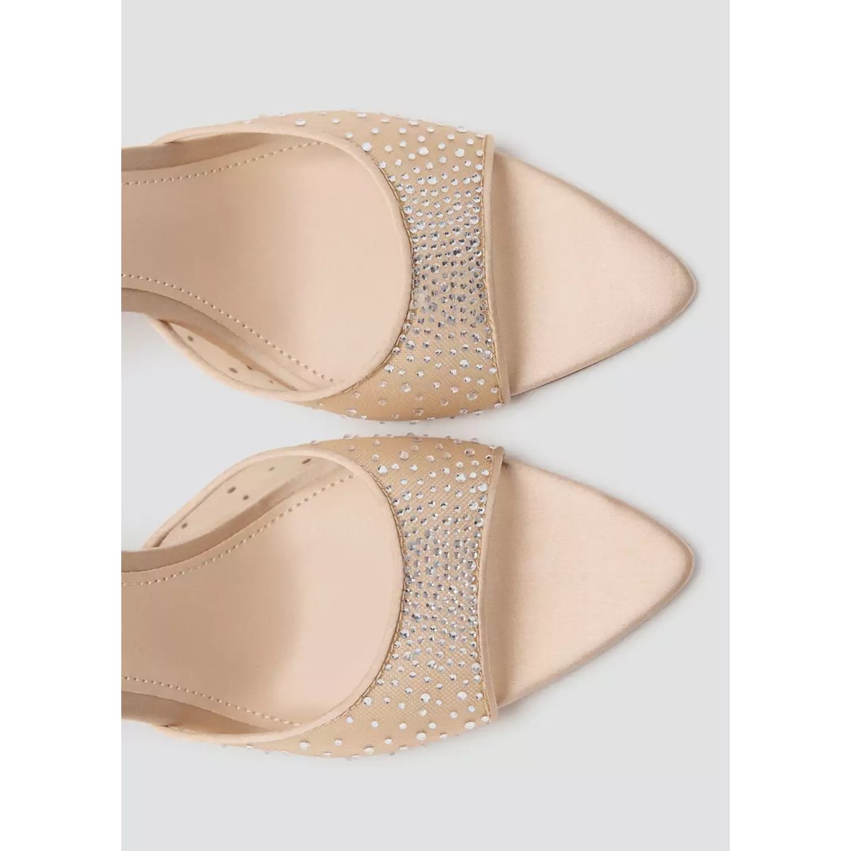Chaussures à talon aiguille avec verres nude, MANGO
