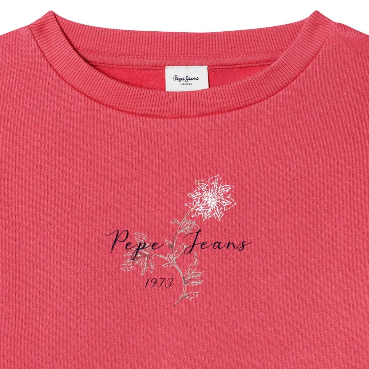 Sweat-Shirt À Col Rond Coupe Décontractée rouge rugby, PEPE JEANS