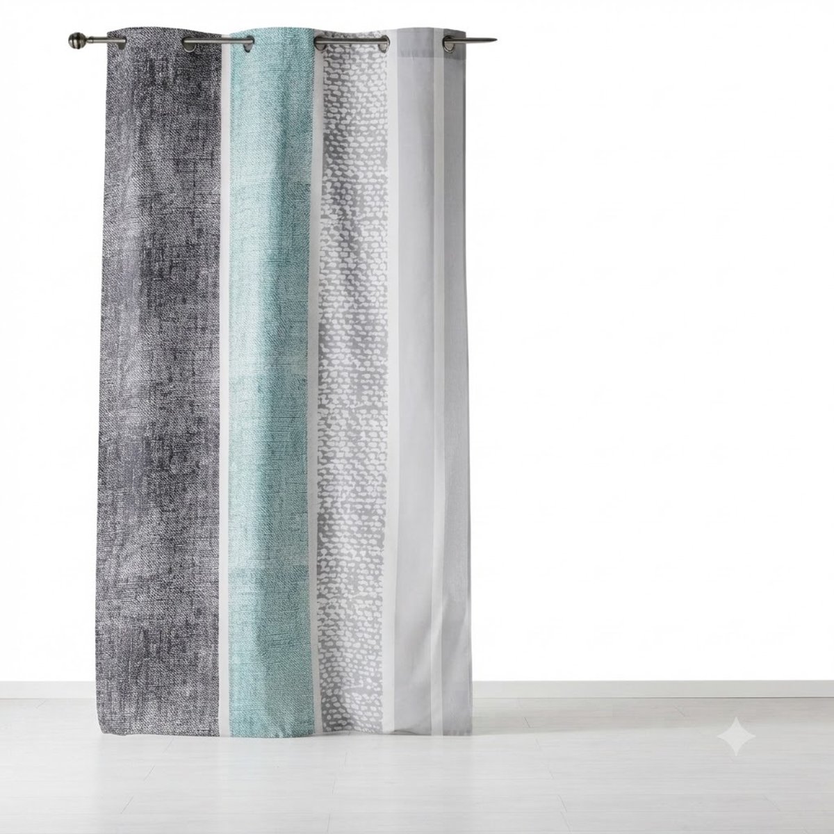 Rideau a oeillets 140 x 240 cm Textilio Menthe menthe, EDEN