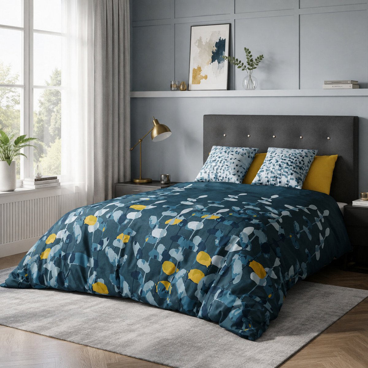 Parure housse de couette coton, Lunaria multicolore, C DESIGN HOME TEXTILE