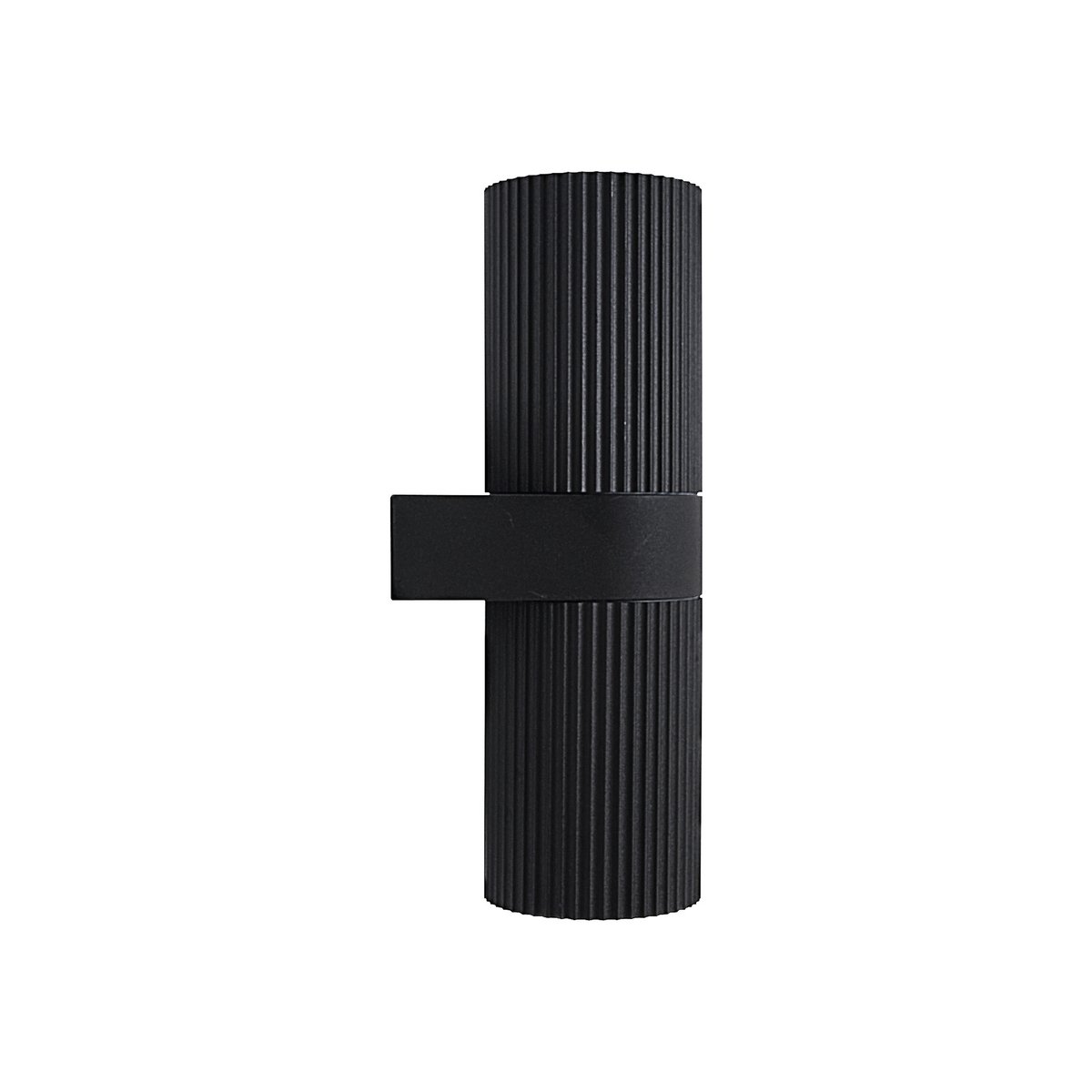 Applique murale extérieure surface cannelée en métal, KYKLOP Maxi noir, NORDLUX