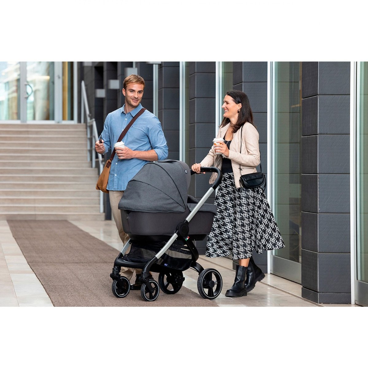 Poussette Trio Alysia i-Size gris, CHICCO