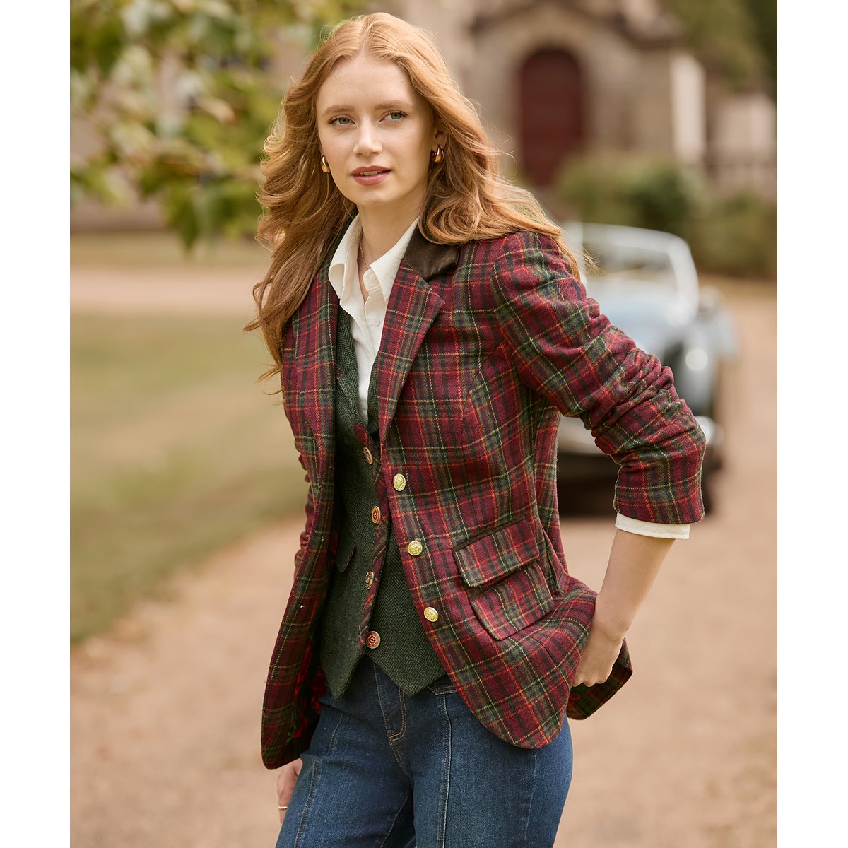 Veste à Carreaux Tradition Ruby rouge, JOE BROWNS