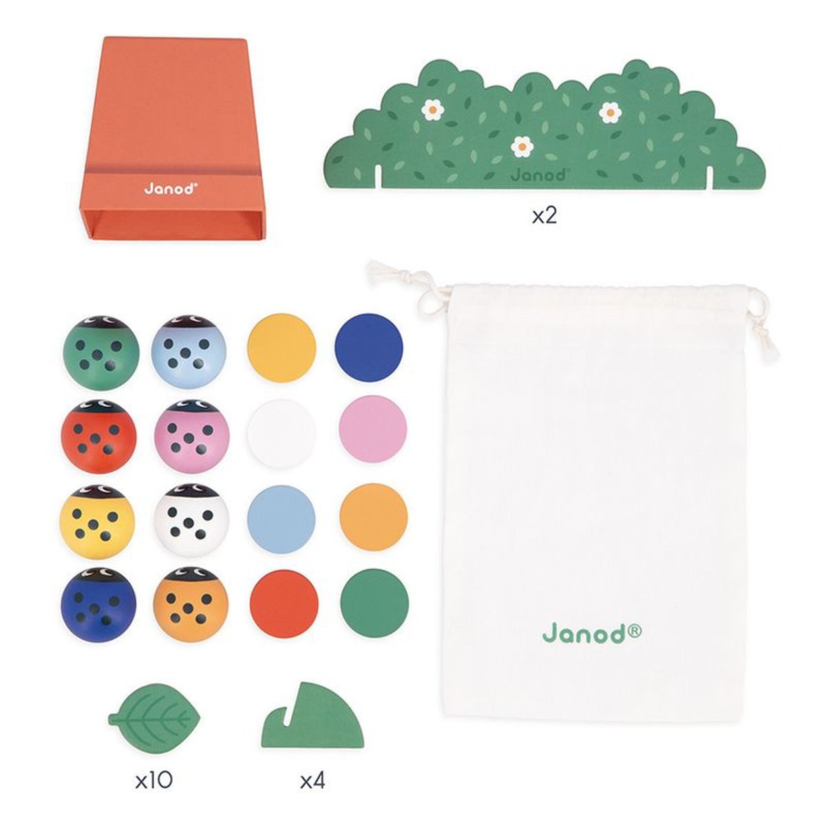 Jeu De Mémoime Coccinelles, Apprendre Les Couleurs couleur unique, JANOD