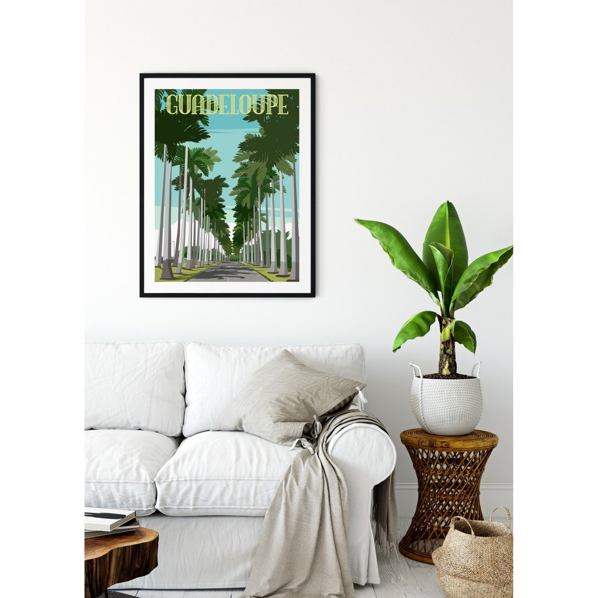 Affiche Guadeloupe blanc, L'AFFICHERIE