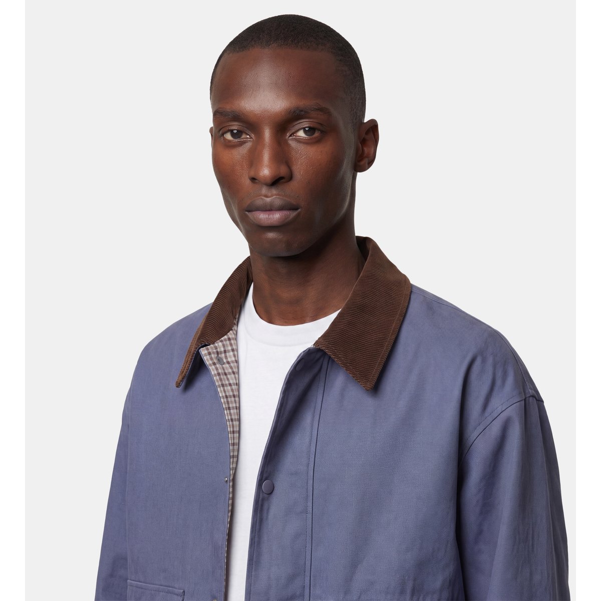Blouson droit rarbo en coton déperlant bleu nuit, GALERIES LAFAYETTE