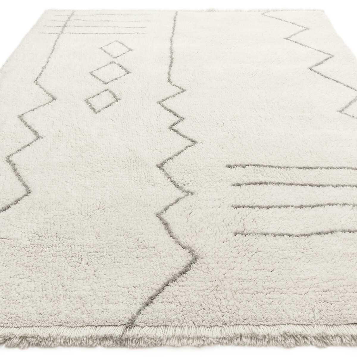 Azera Washable Berber Tribal Rug cream, SO'HOME