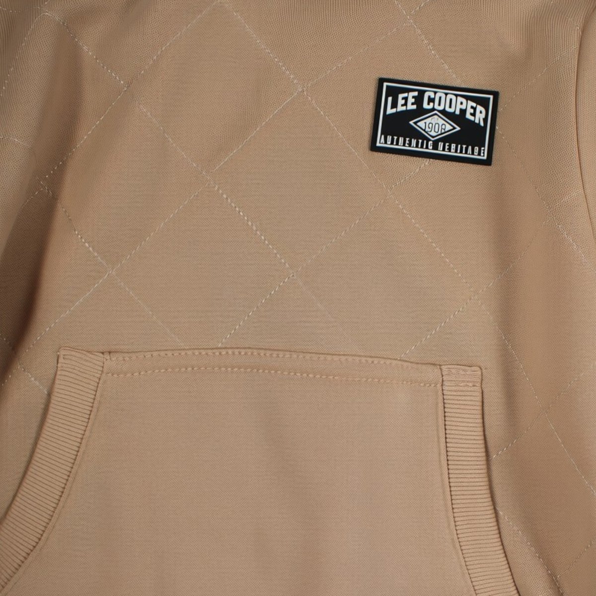 Ensemble sweat à capuche et pantalon de jogging cargo, poche kangourou FAMILY beige, LEE COOPER