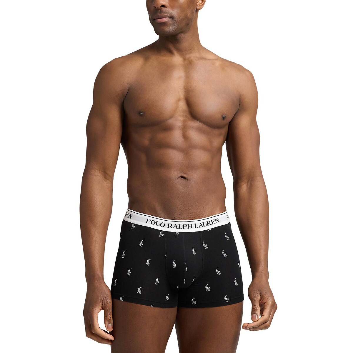 Confezione da 3 boxer classici in cotone elasticizzato fantasia nero + grigio + bianco, POLO RALPH LAUREN