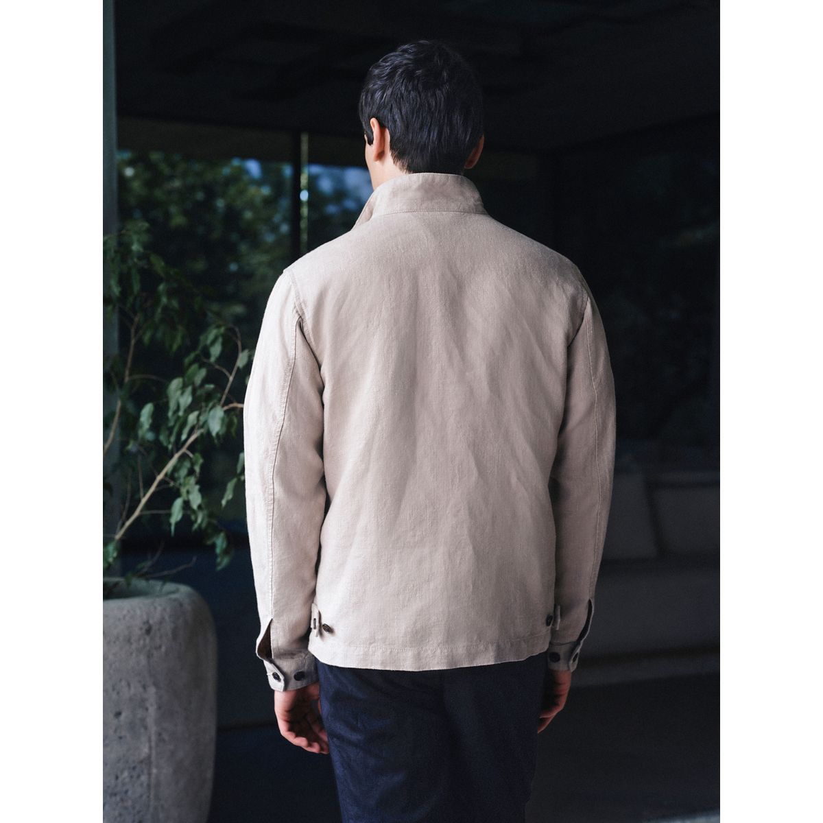 Veste harrington avec lin grège, NEXT