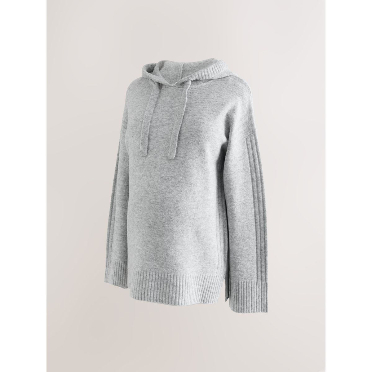 Sweat à capuche en maille maternité gris, NEXT