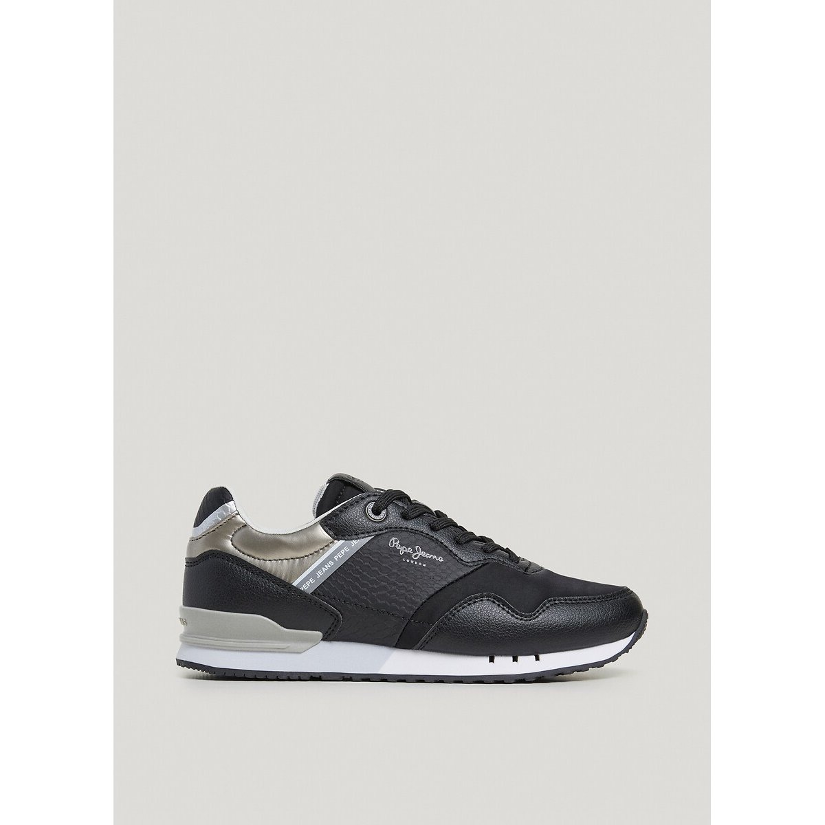 Baskets basses London Snake W noir, PEPE JEANS