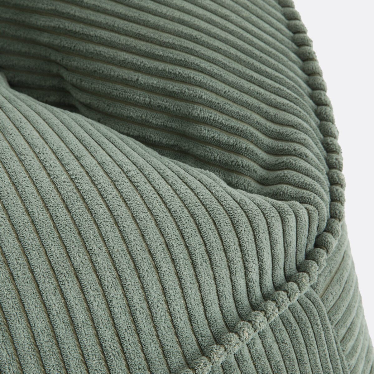 Fauteuil pouf enfant en velours côtelé, CALIDOU vert, LA REDOUTE INTERIEURS
