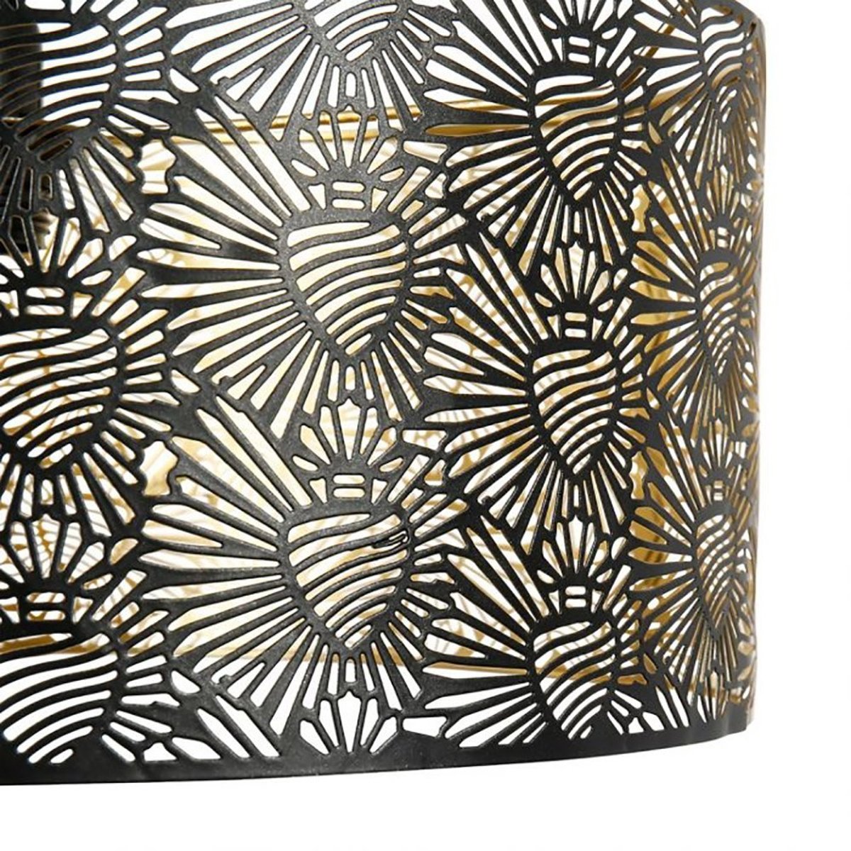 Suspension Métal Noir Doré Corazon noir, DECORATIE