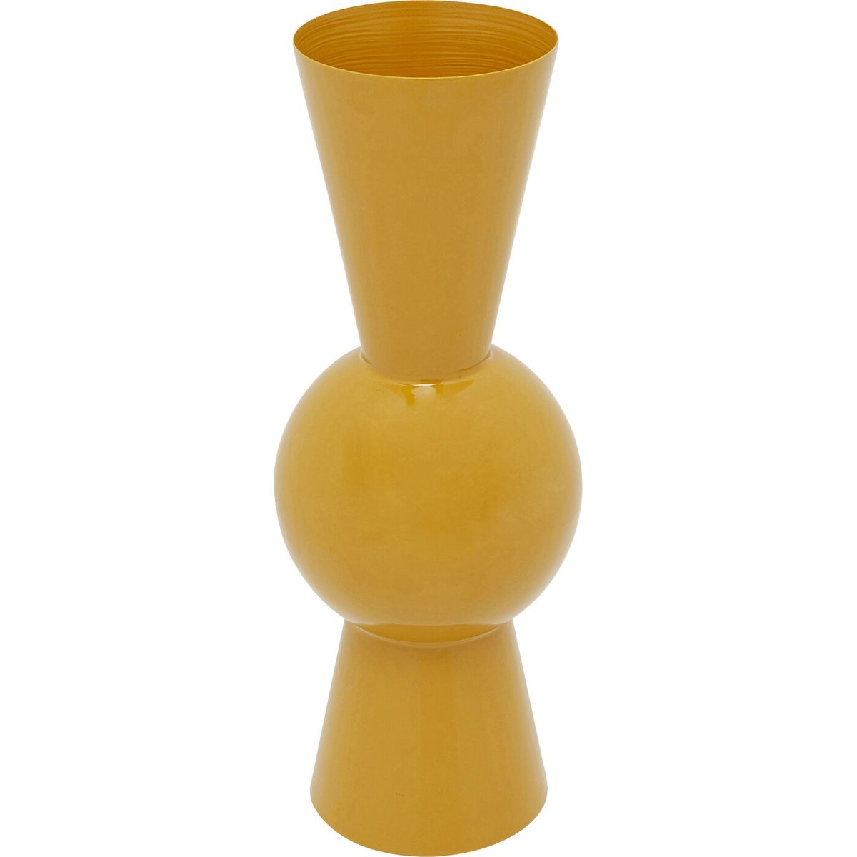Vase en acier 55cm, BLOW jaune, KARE DESIGN