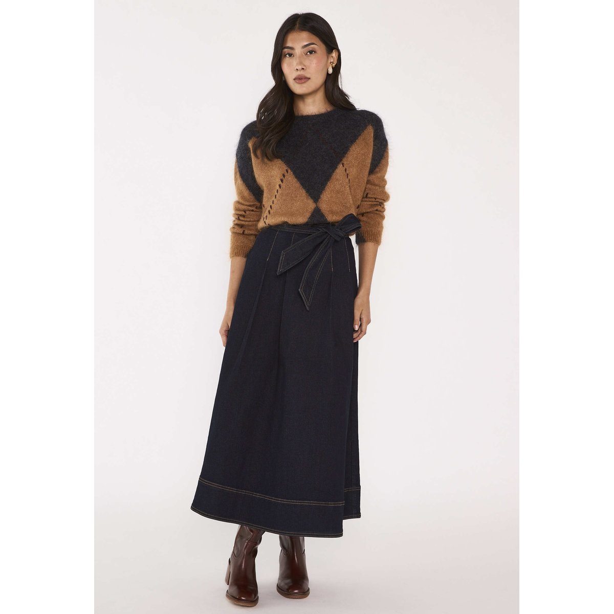 Jupe en jean VICK rinse, Maison 123