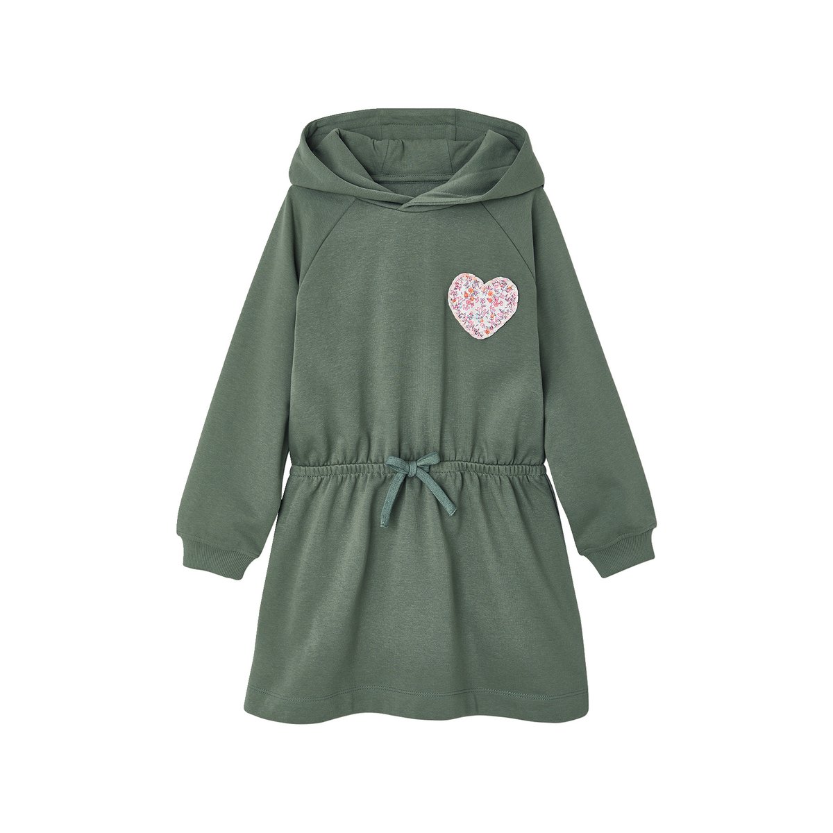 Robe courte à capuche vert, VERTBAUDET