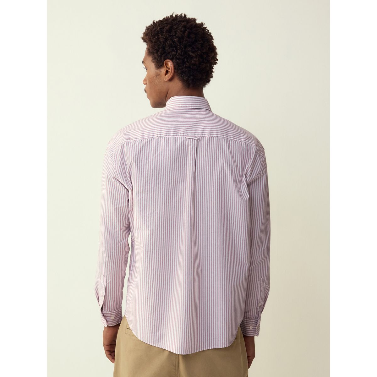 Chemise oxford manches longues à rayure rose, NEXT