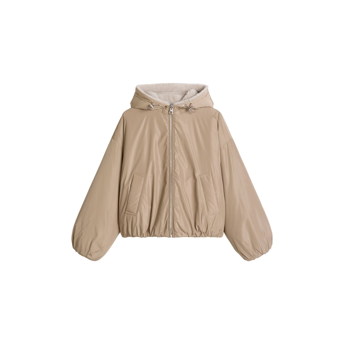 Veste réversible décontractée en polyester recyclé beige, MARC O'POLO