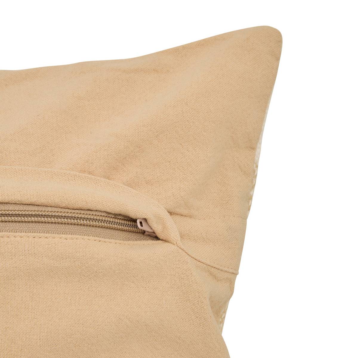 Coussin déhoussable en coton LAINI blanc, ATMOSPHERA