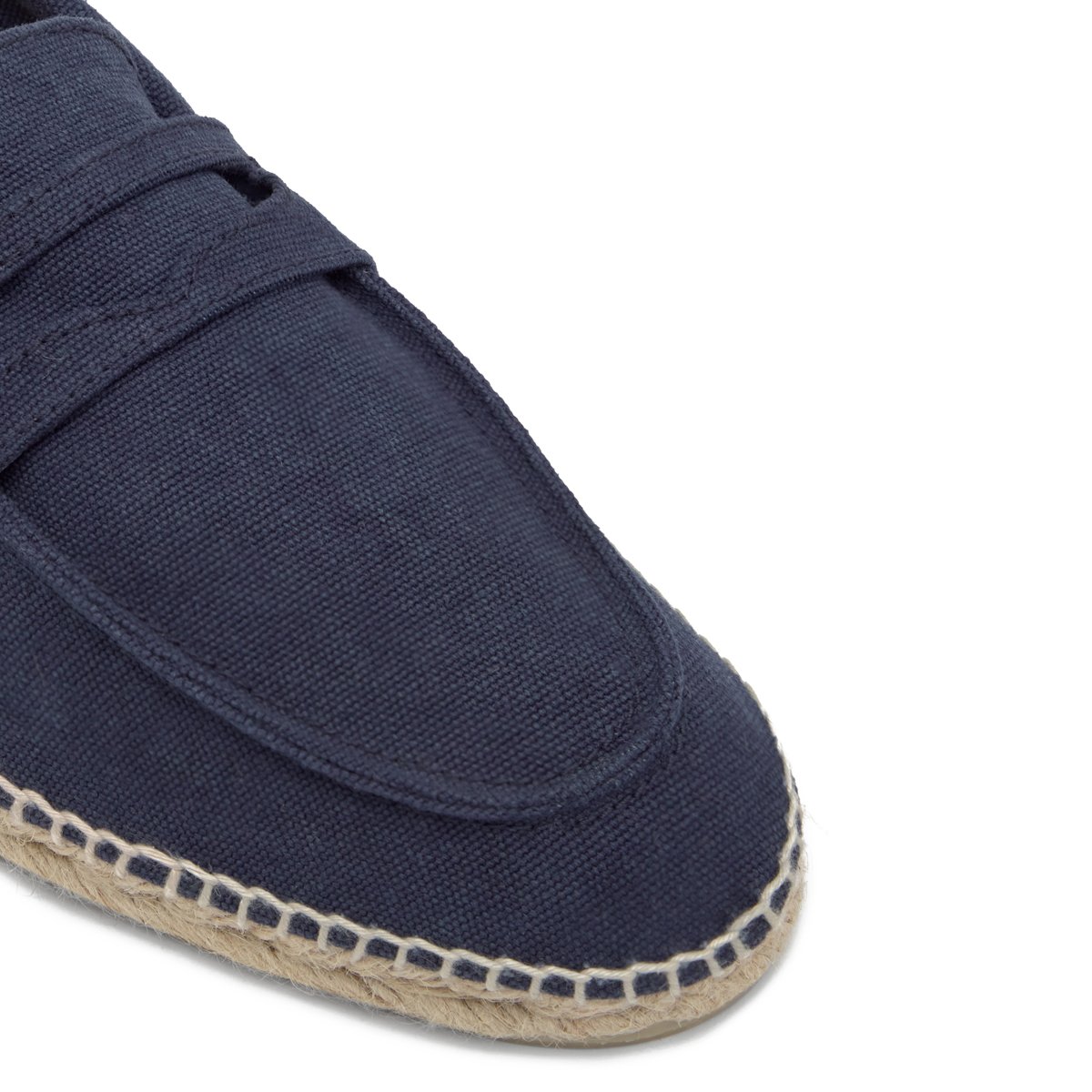 Espadrilles mocassins en coton et jute NACHO PLATFORM bleu marine, CASTANER