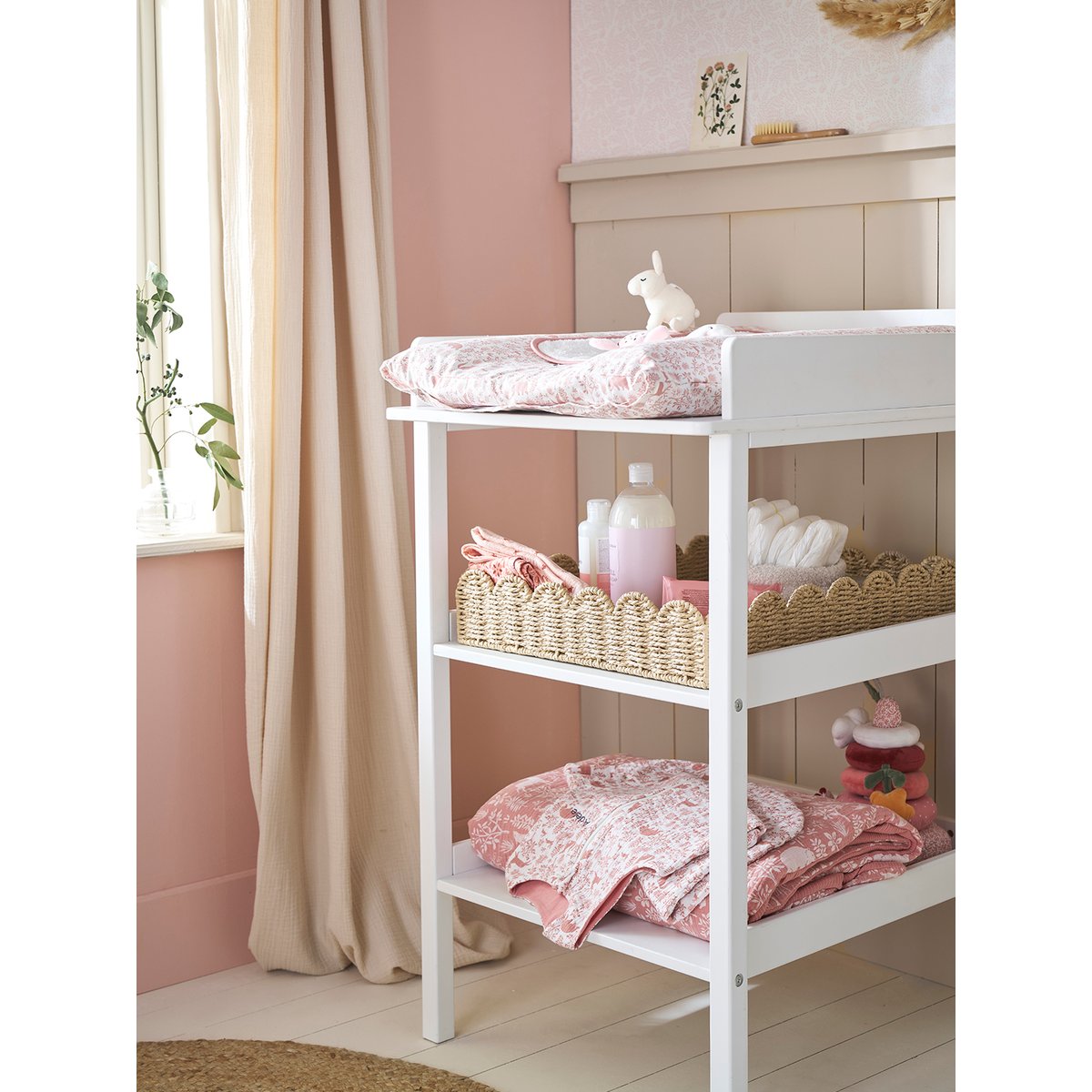 Panier de rangement pour table à langer en corde de papier FESTON beige, VERTBAUDET