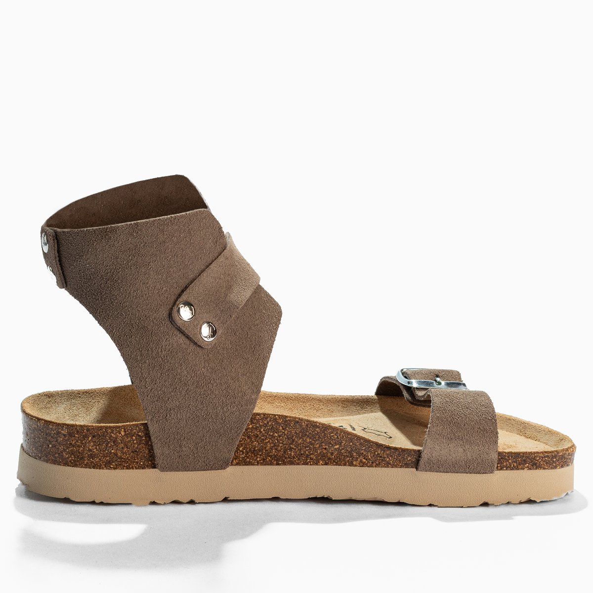 Sandales en cuir DUBBO taupe, BAYTON