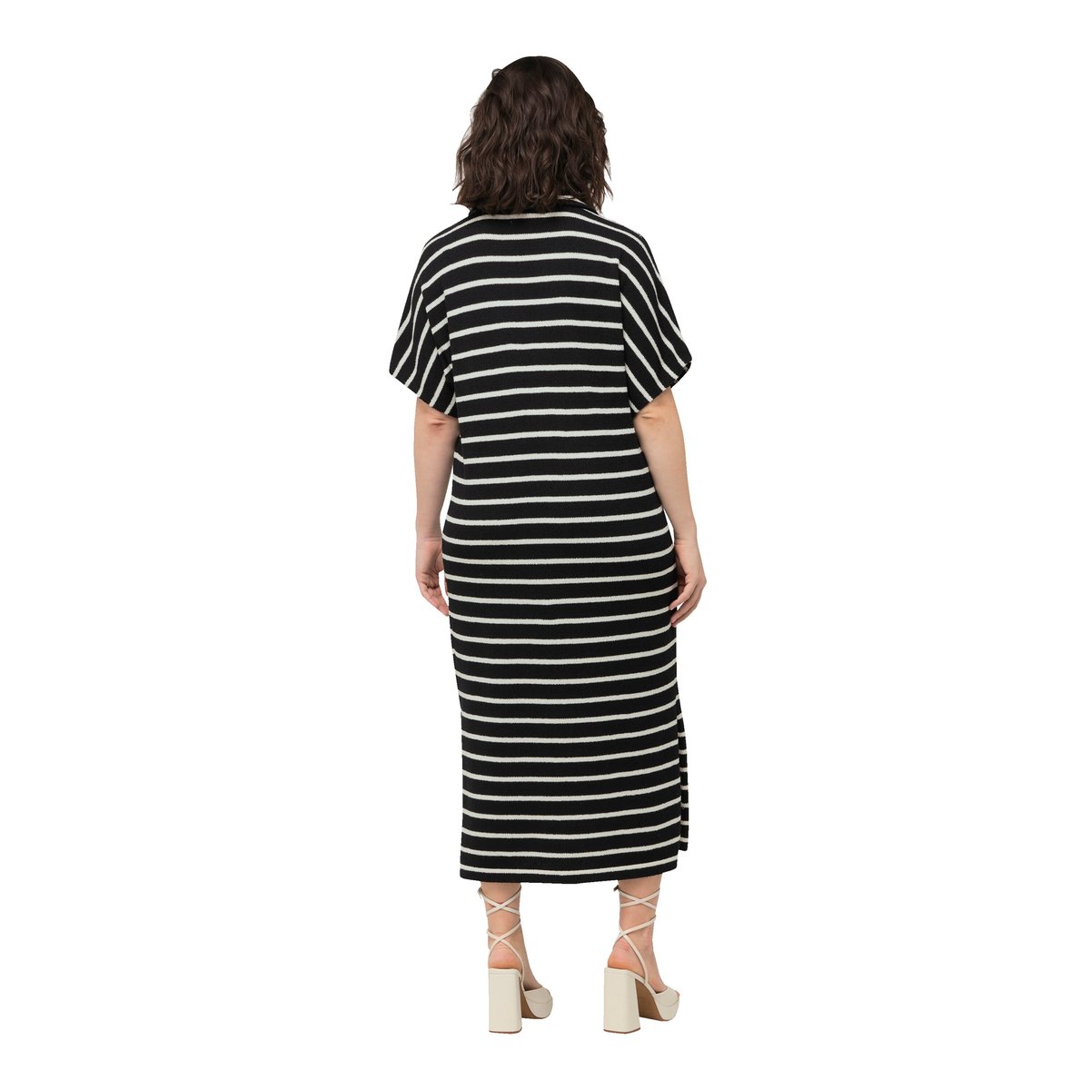 Robe midi en maille noir, ULLA POPKEN