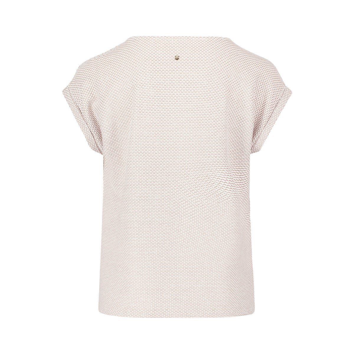 Haut casual de texture ondulée blanc/marron, BETTY & CO