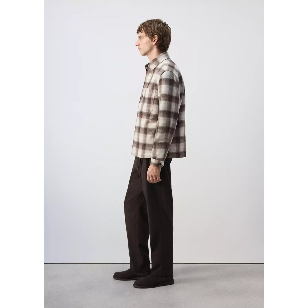 Surchemise flanelle carreaux marron, MANGO MAN