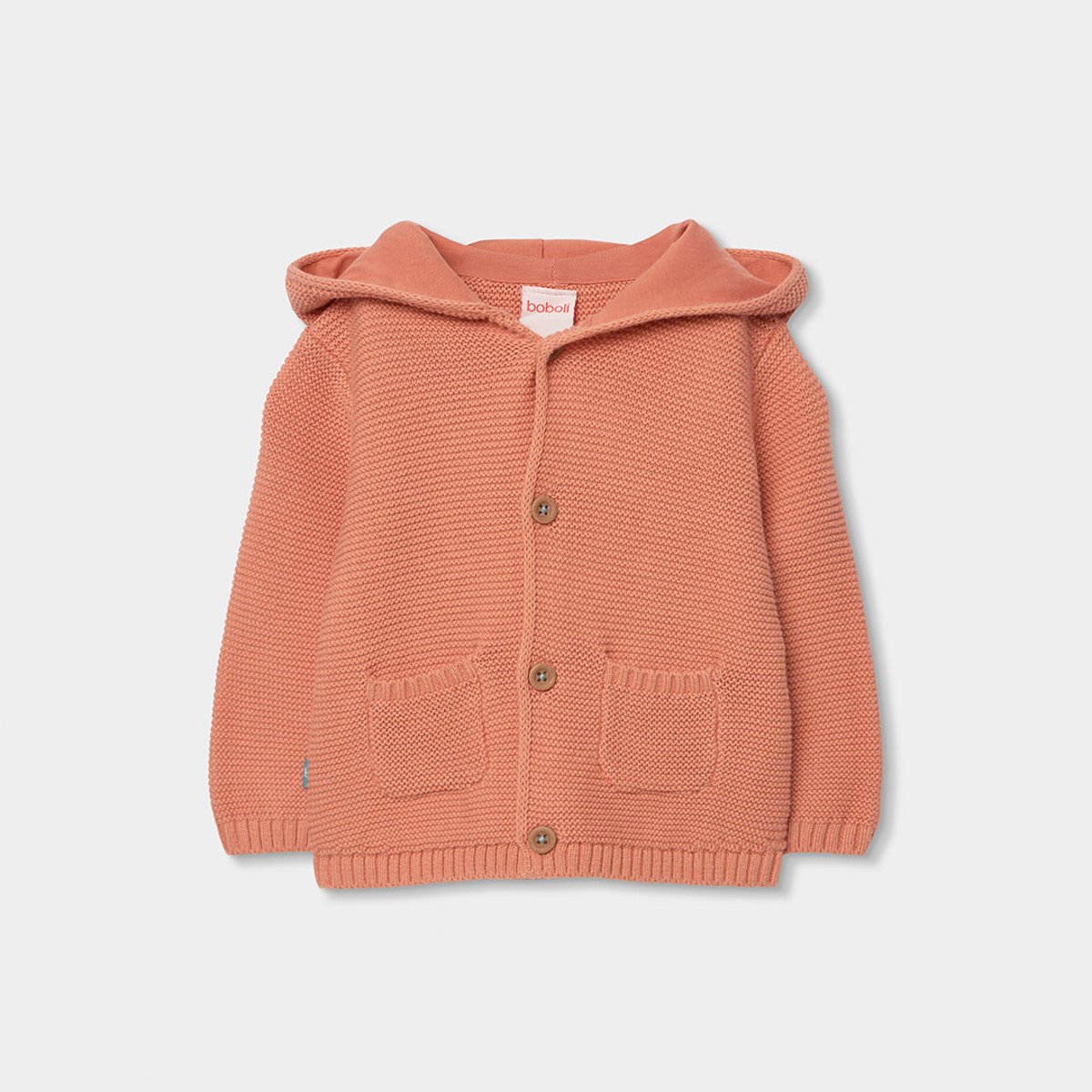 Veste bébé en tricot marron, BOBOLI