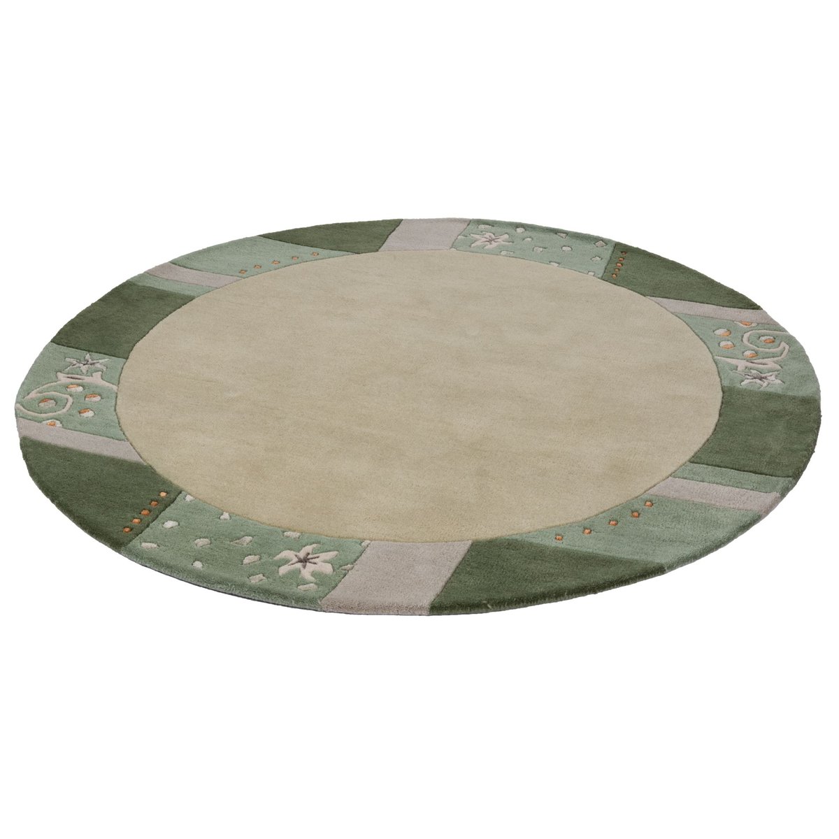 Tapis gabbeh en laine et viscose - ROYAL GANGES miel, THEKO