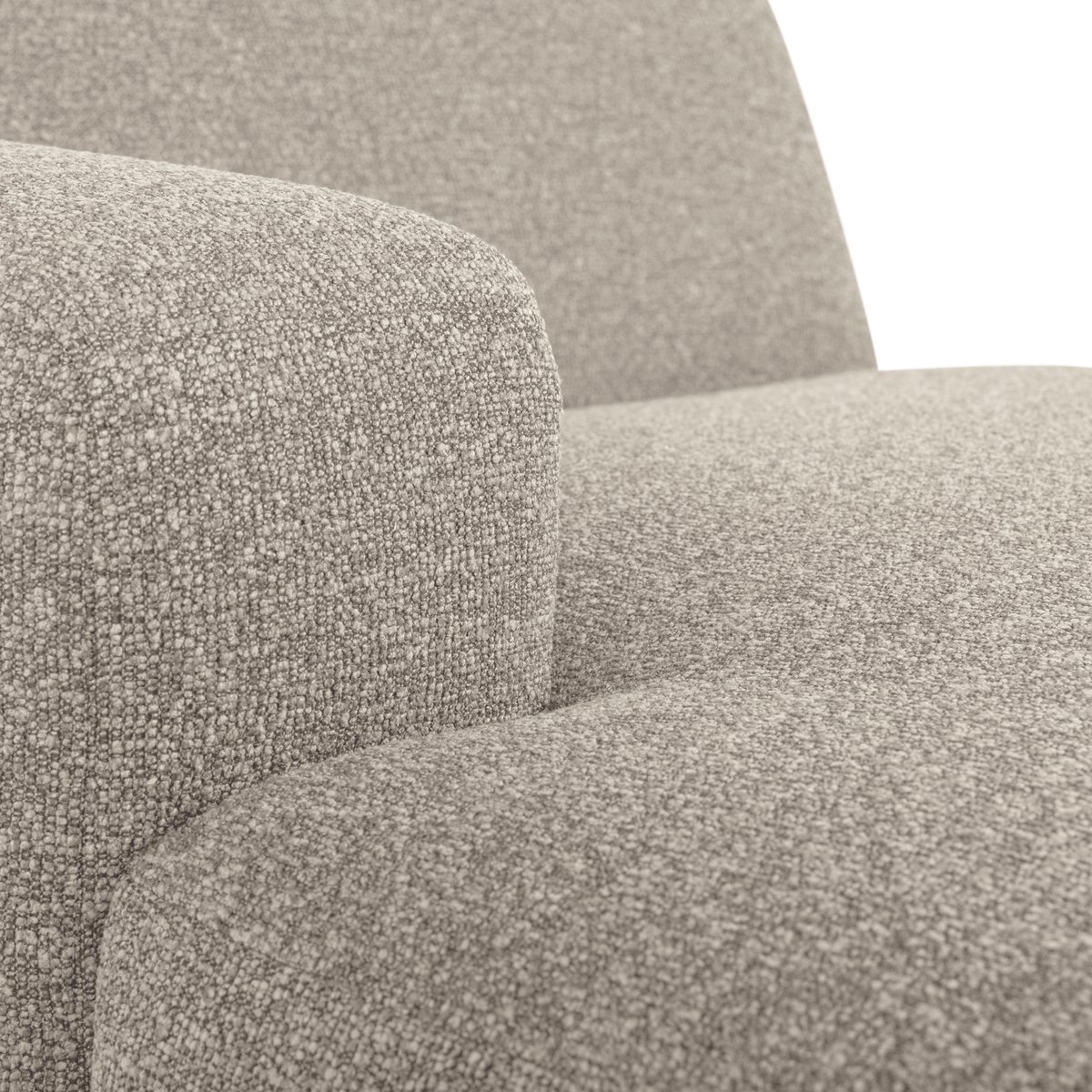 Élément chaise longue gauche en bouclé MOJO BASE beige, WOOOD