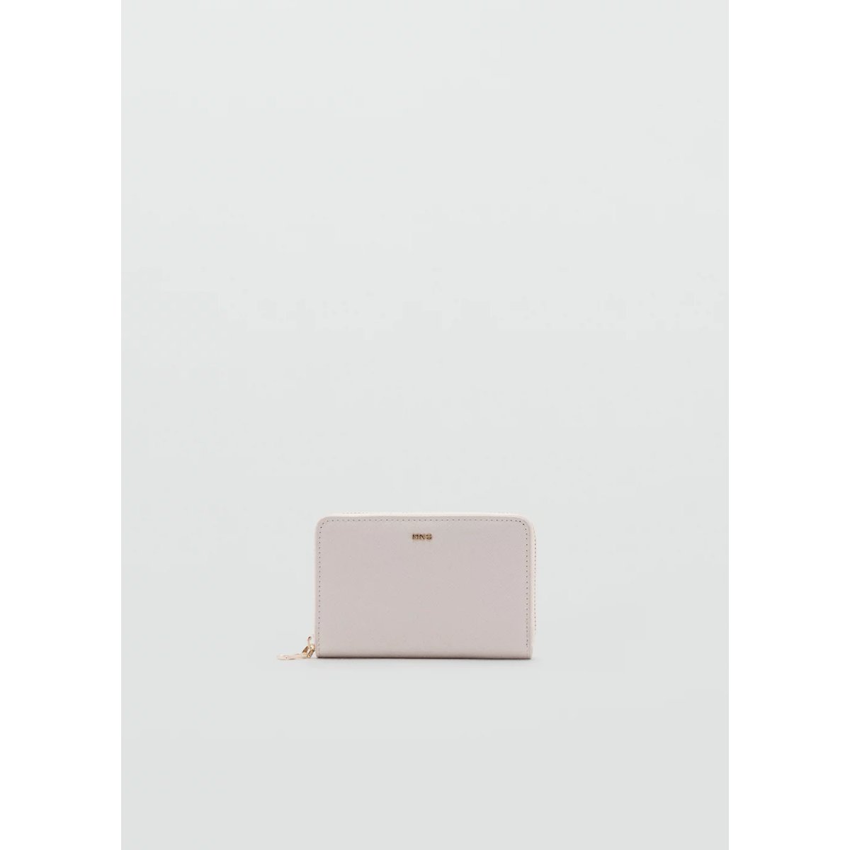 Portefeuille moyen effet saffiano gris glacé, MANGO