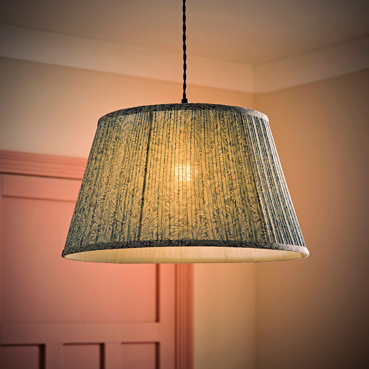 45cm Alicia Tapered Leaf Easy Fit Shade blue, SO'HOME