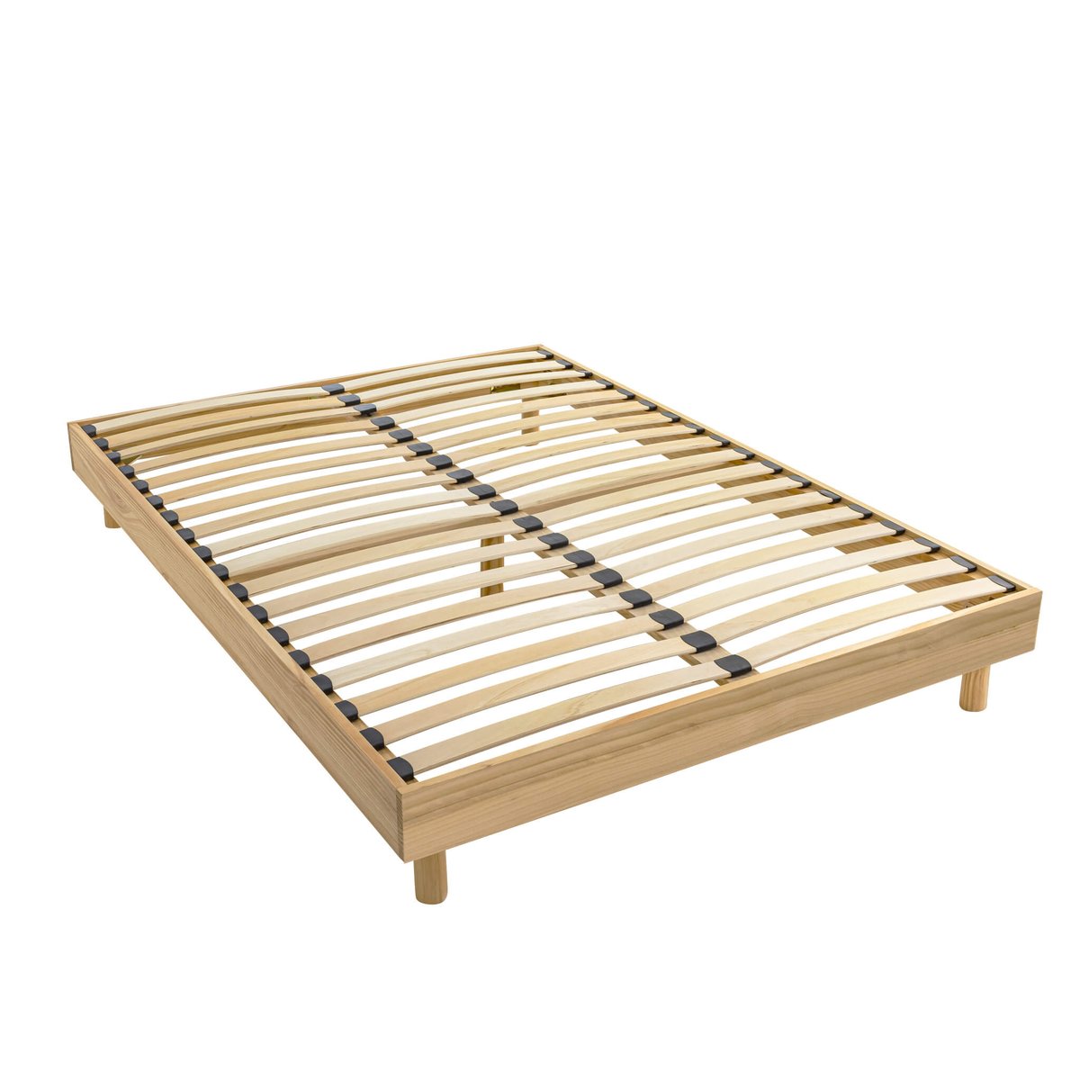 Sommier kit en bois massif bois clair, TERRE DE NUIT
