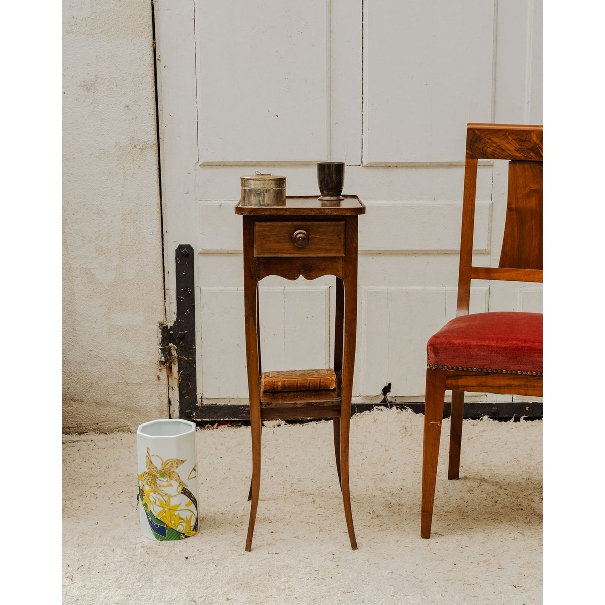 Sellette en bois Francine N°1649 - Bon état bois foncé, DEBONGOUT