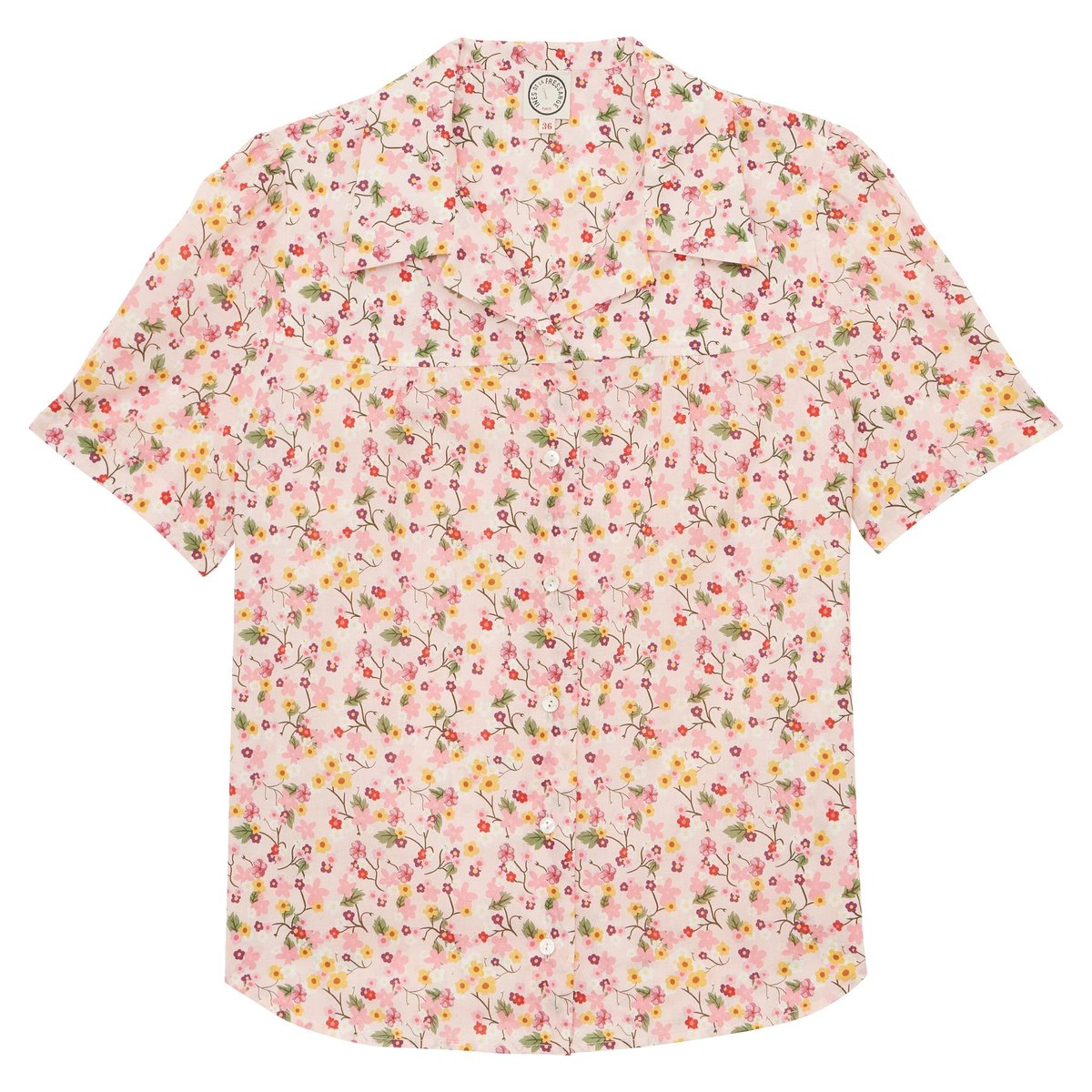 Chemise Constance en coton à motifs à fleurs flower multico, INES DE LA FRESSANGE PARIS