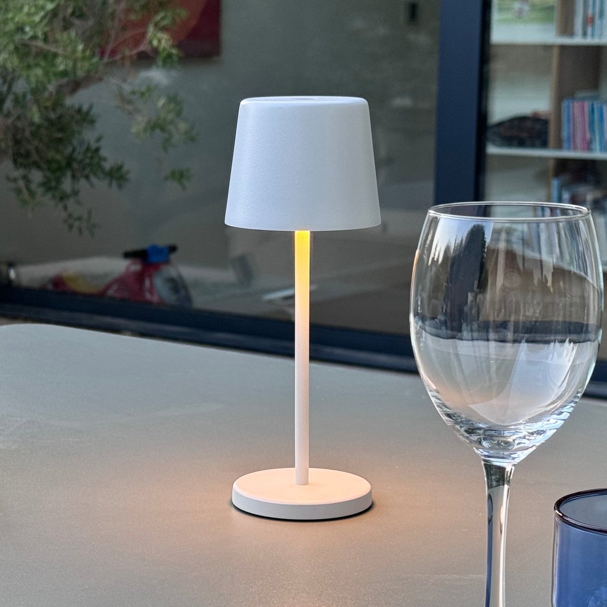 Lampe de table sans fil KELLY MINI blanc, LUMISKY