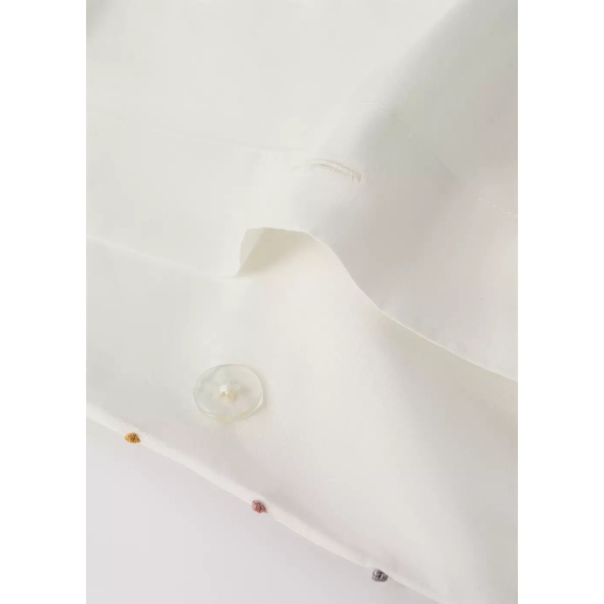 Housse de couette 100 % coton Lit 90 cm blanc cassé, MANGO HOME