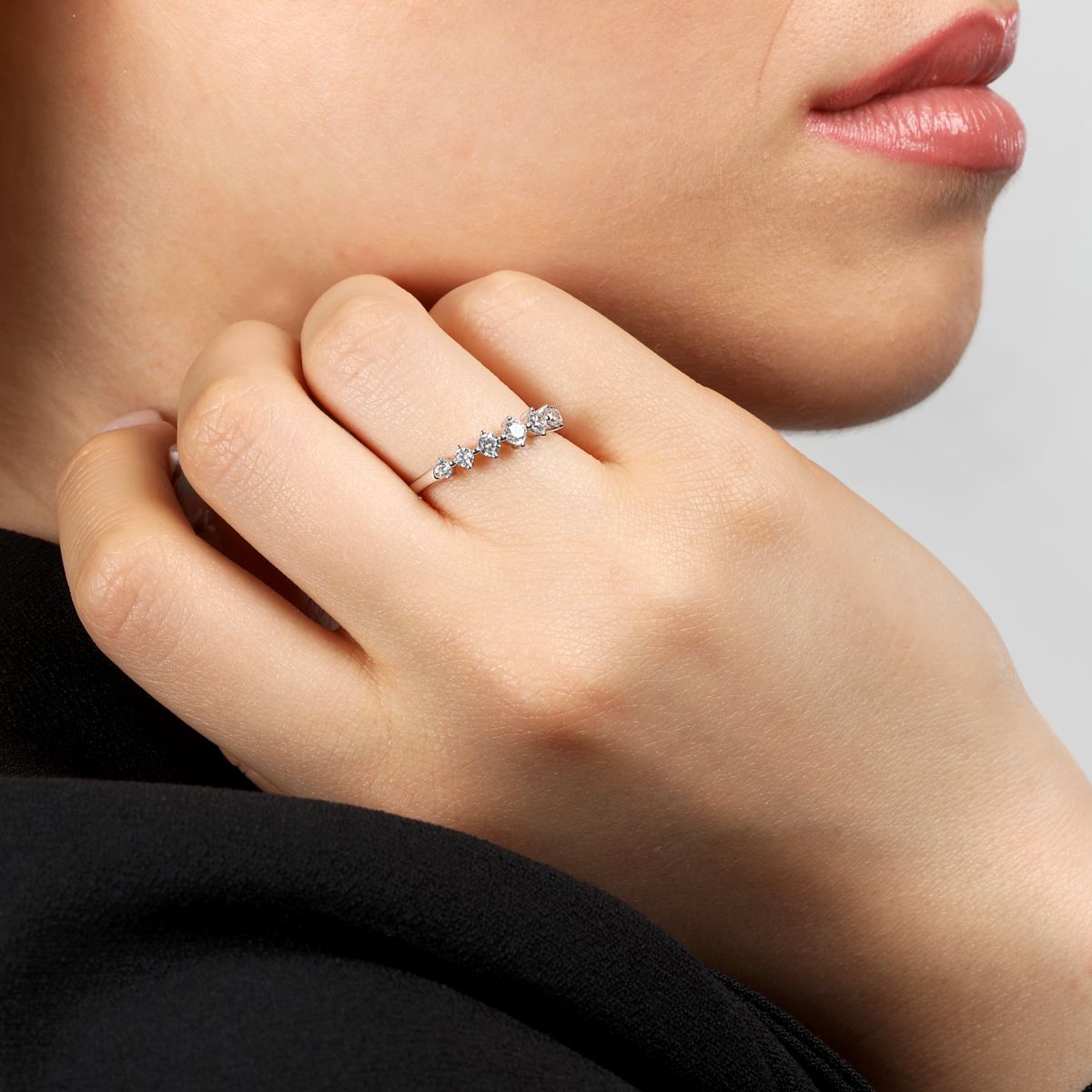 Bague en or blanc 375 B-CLASSIC argent, BLUESPIRIT