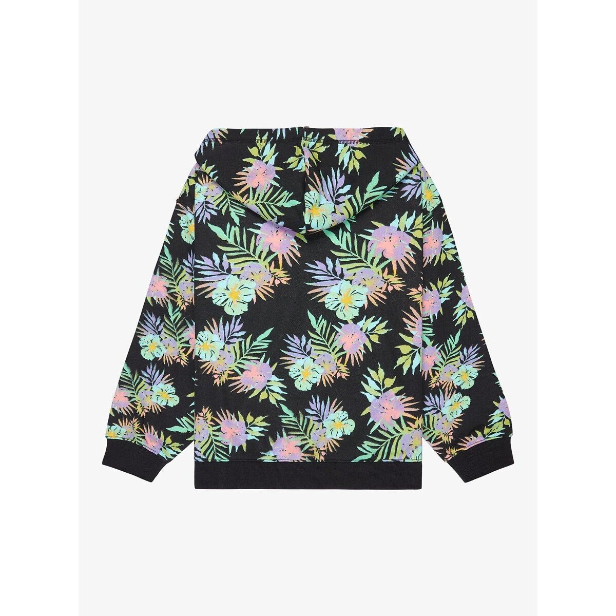 Fleece hoodie met bloemenprint en ritssluiting bloemenprint, ROXY