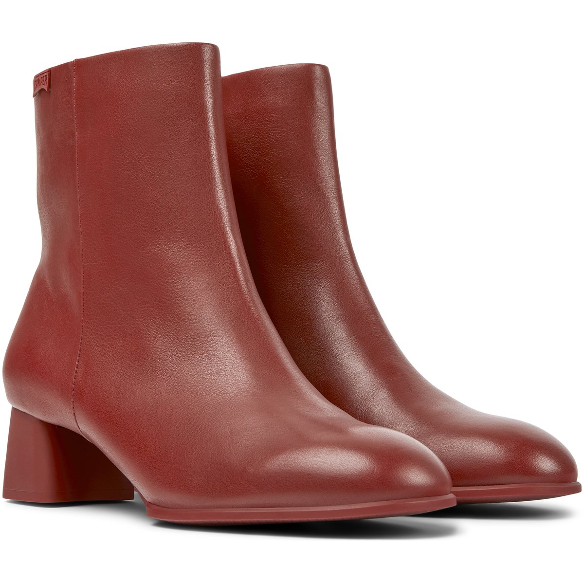 Bottines Katie Cuir bordeaux, CAMPER