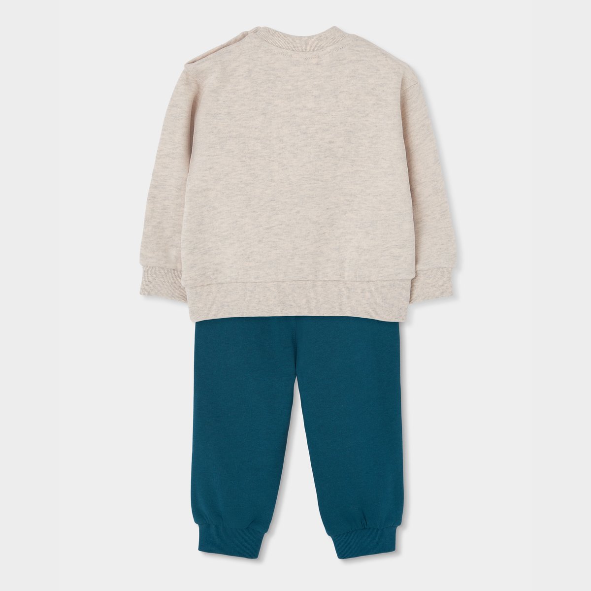 Ensemble garçon molleton imprimé Nature beige, BOBOLI