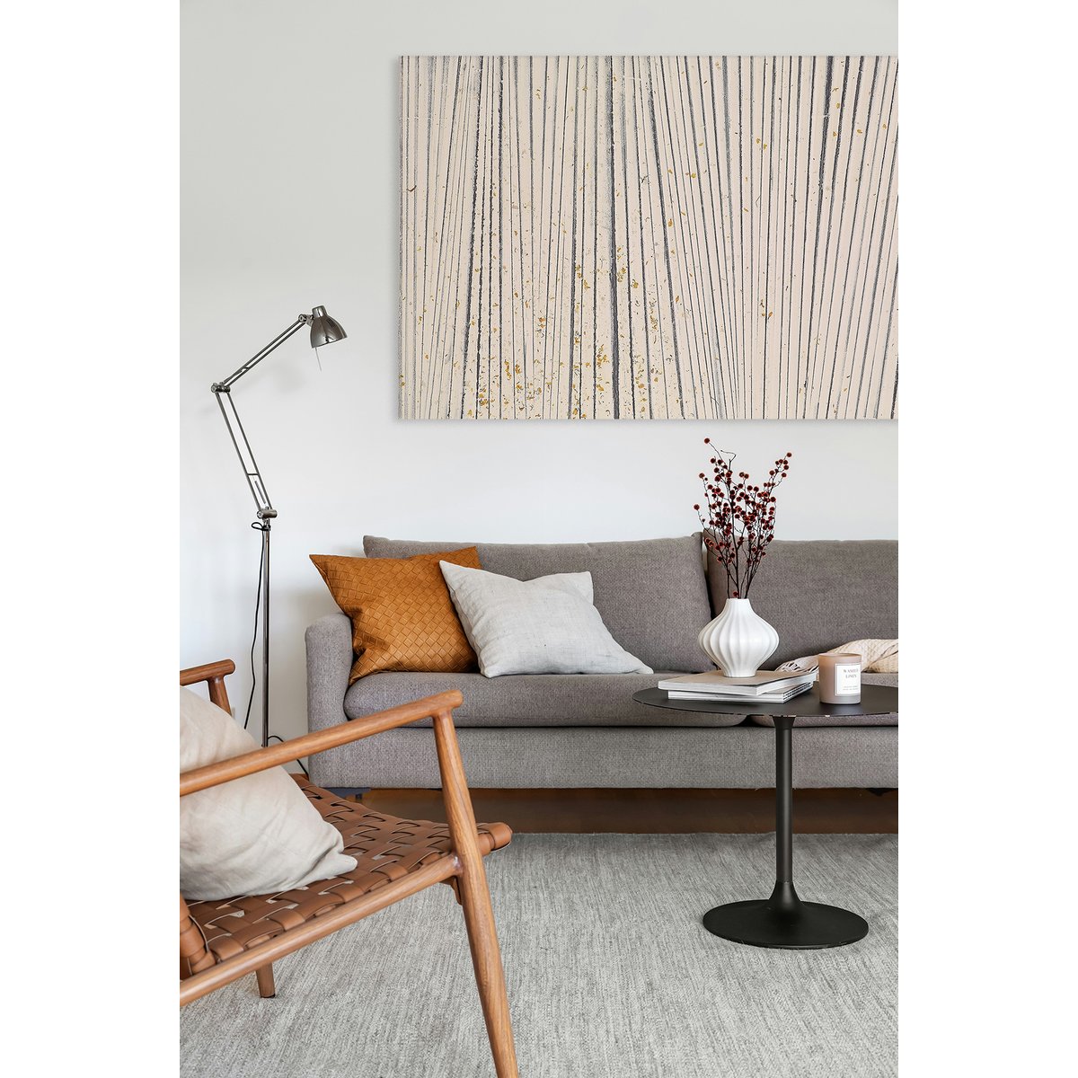 Tableau infinity en toile imprimée, 200x110 cm noir, ACTE DECO