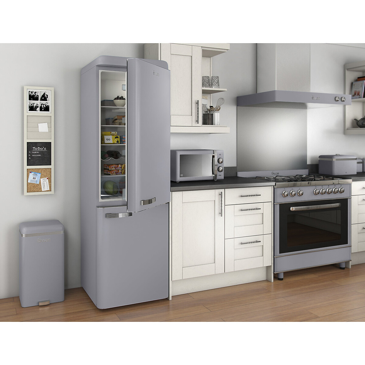 Retro 45L Square Sensor Bin in Grey grey, SWAN
