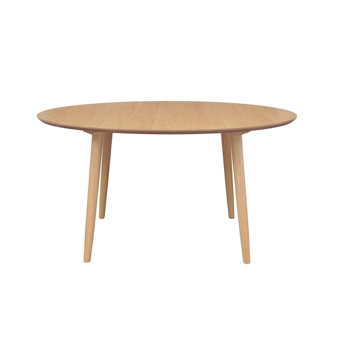 Table repas 140 cm ovale placage chêne naturel clair, ZAGO