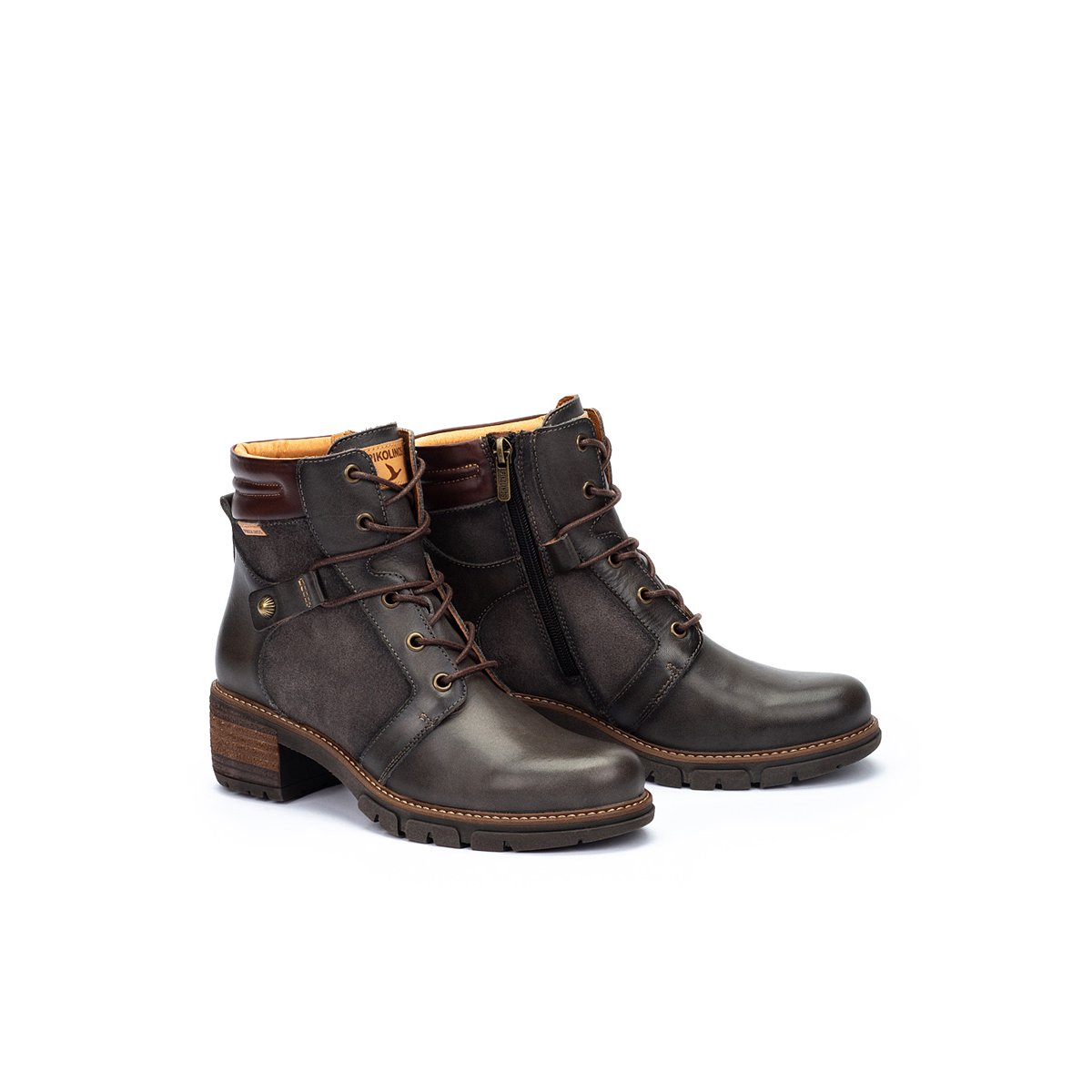Bottines à talon cuir San Sebastia lead, PIKOLINOS