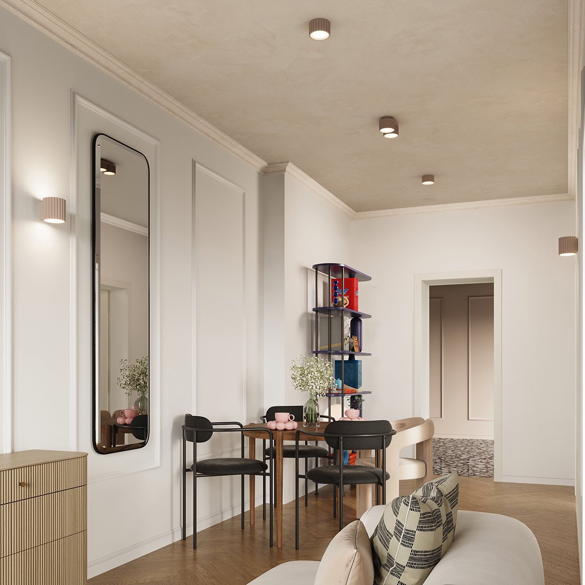 Plafonnier Aluminium Taupe Gx53 2 Aura marron, EDEN
