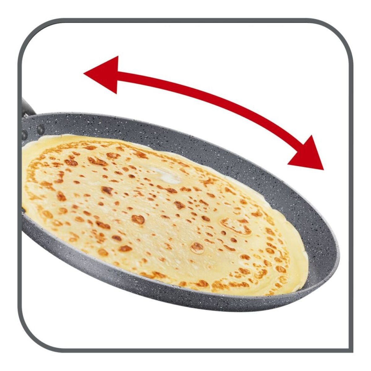 Crêpière natural force alu recyclé ø25 cm gris, TEFAL